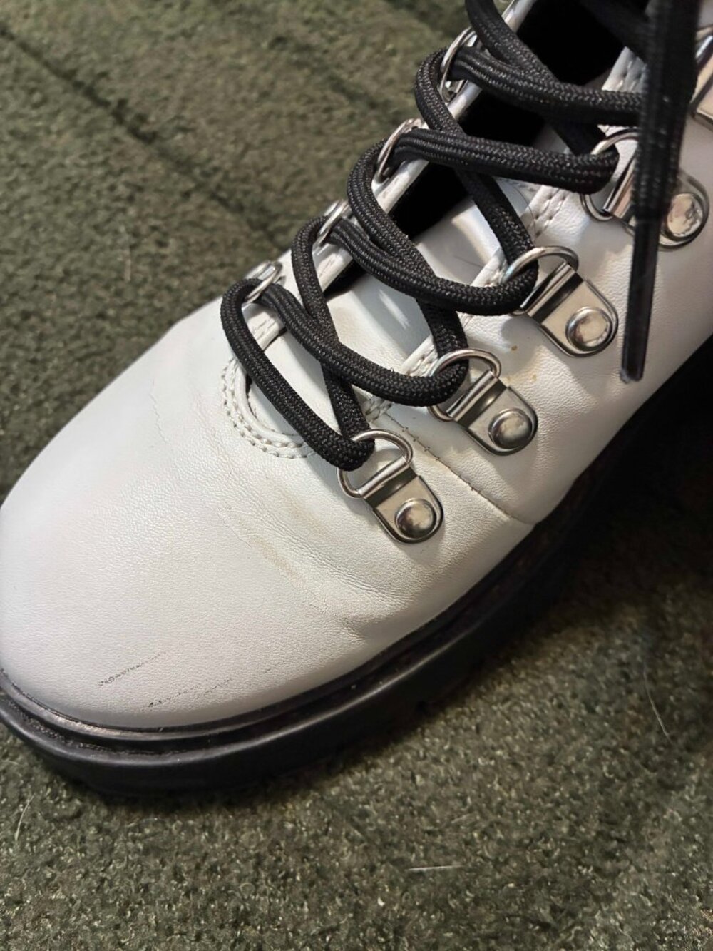 Skechers White Moto Combat Boots - Picture 10 of 10